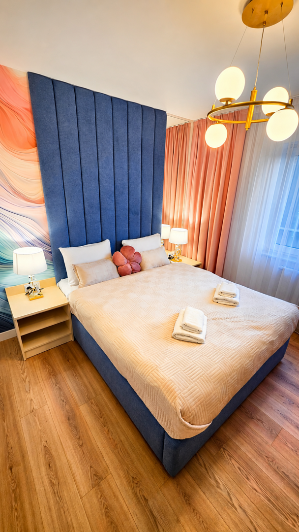 Złota Plaża Apartament kwiecisty z widokiem na jezioro